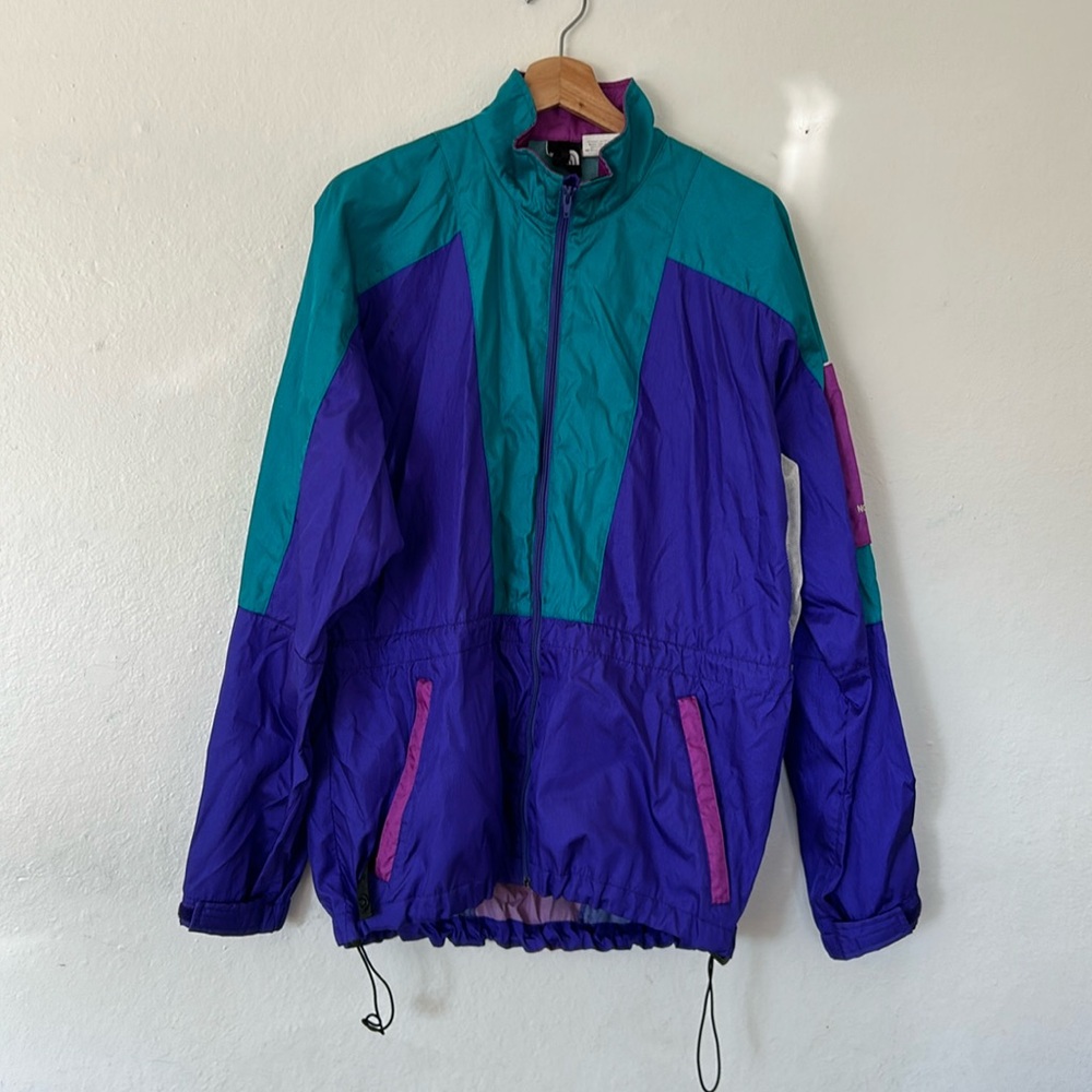 The North Face Vintage Color Block Shell Jacket Becomes Fanny Pack Sz L